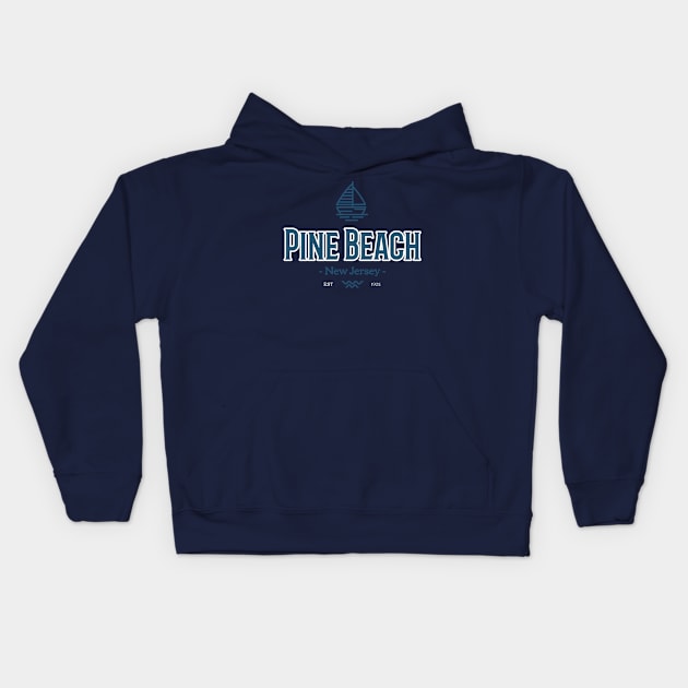 Pine Beach New Jersey Kids Hoodie by MCRApparel